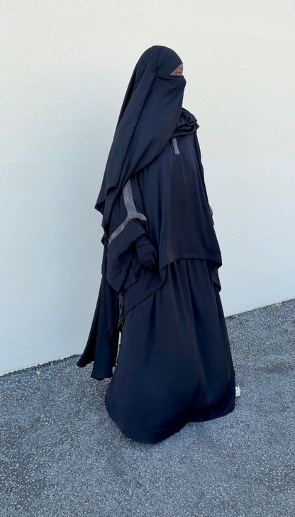 Jupe cloche Amara -Perle Noir