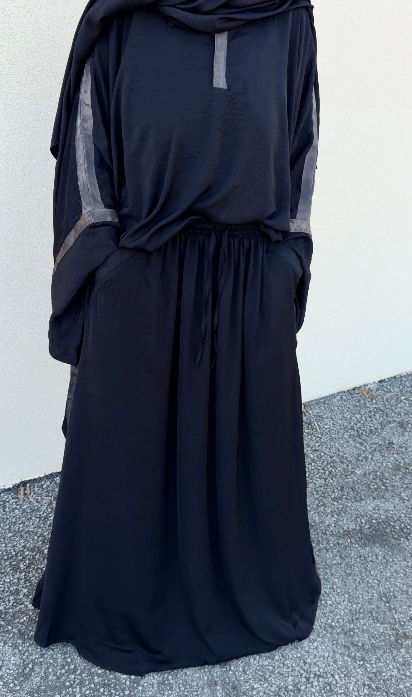 Jupe cloche Amara -Perle Noir