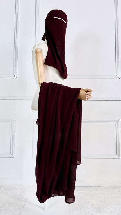 SET NIQAB + CAPE 2 VOILES
 Haya